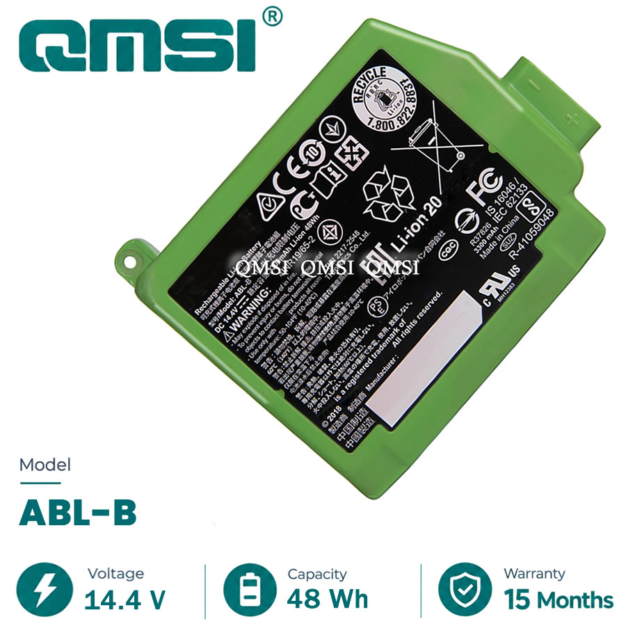 QMSI 14.4V 48Wh 3300mAh Модель ABL-B Аккумулятор для iRobot S9 S9+ 9550 Робот-подметальщик