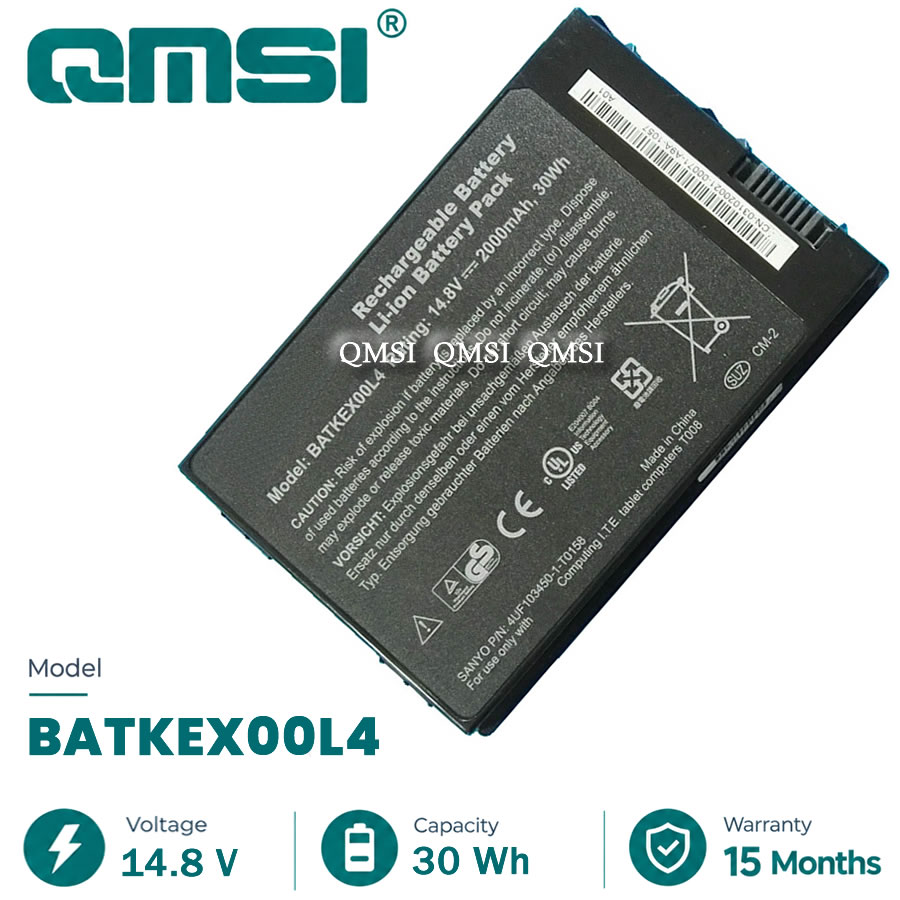 QMSI 14.8V 30WH 2000mAh Модель BATKEX00L4 Аккумулятор для Motion computing T008 J3400 J3500 J3600 Планшетный ноутбук