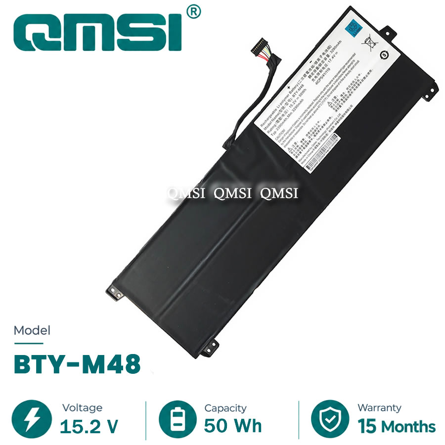 QMSI 15.2V 50WH 3290mAh Модель BTY-M48 Аккумулятор для MSI PS42 8RA 8RB 8RC, PS42 8M or MECHREVO S1 S1-01 S1-C1 Ноутбук серии