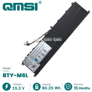 QMSI 15.2V 80.25Wh 5380mAh Модель BTY-M6L Аккумулятор для MSI 8RF GS65 PS42 8RB PS63 PS63 8RC MS-16Q3 Ноутбук