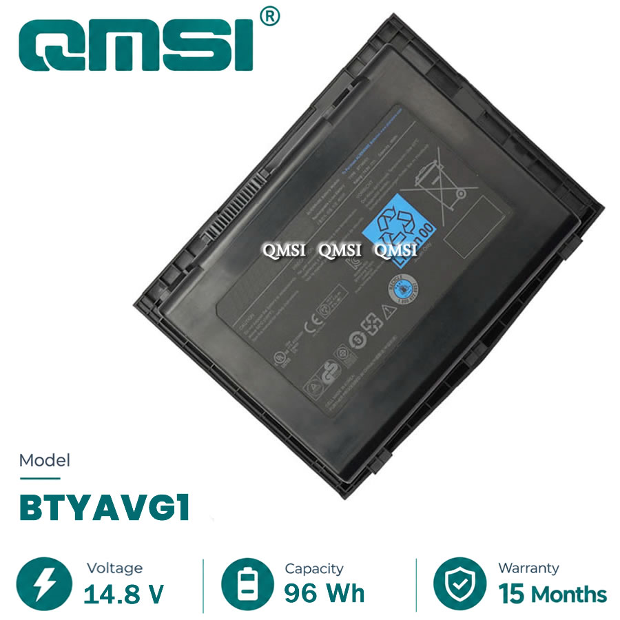 QMSI 14.8V 96Wh 6270mAh Модель BTYAVG1 X7YGK Аккумулятор для Alienware M18x or M18x R1 or M18x R2 Ноутбук