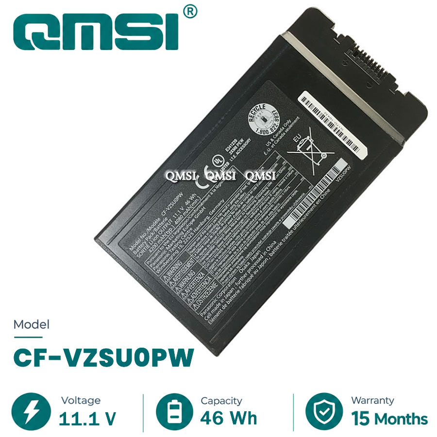 QMSI 11.1V 46Wh 4080mAh Модель CF-VZSU0PW CF-VZSU0PR/GW CF-VZSU0LW Аккумулятор для Panasonic Toughbook CF-54 Three -proof Ноутбук