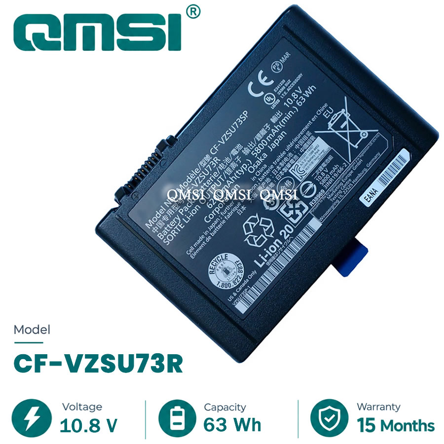 QMSI 10.8V 63WH 5800mAh Модель CF-VZSU73U CF-VZSU73UR CF-VZSU73SP CF-VZSU73R Аккумулятор для Panasonic Toughbook CF-D1 Mk1/Mk2 Серия защищенных планшетов
