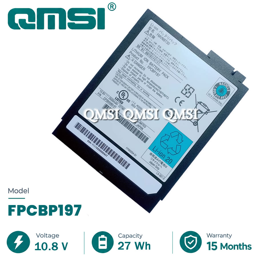 QMSI 10.8V 27Wh 2500mAh Модель FMVNBT30 FPCBP197 Оптический привод Аккумулятор для Fujitsu LifeBook T1010 TH700 T730 T731 Ноутбук