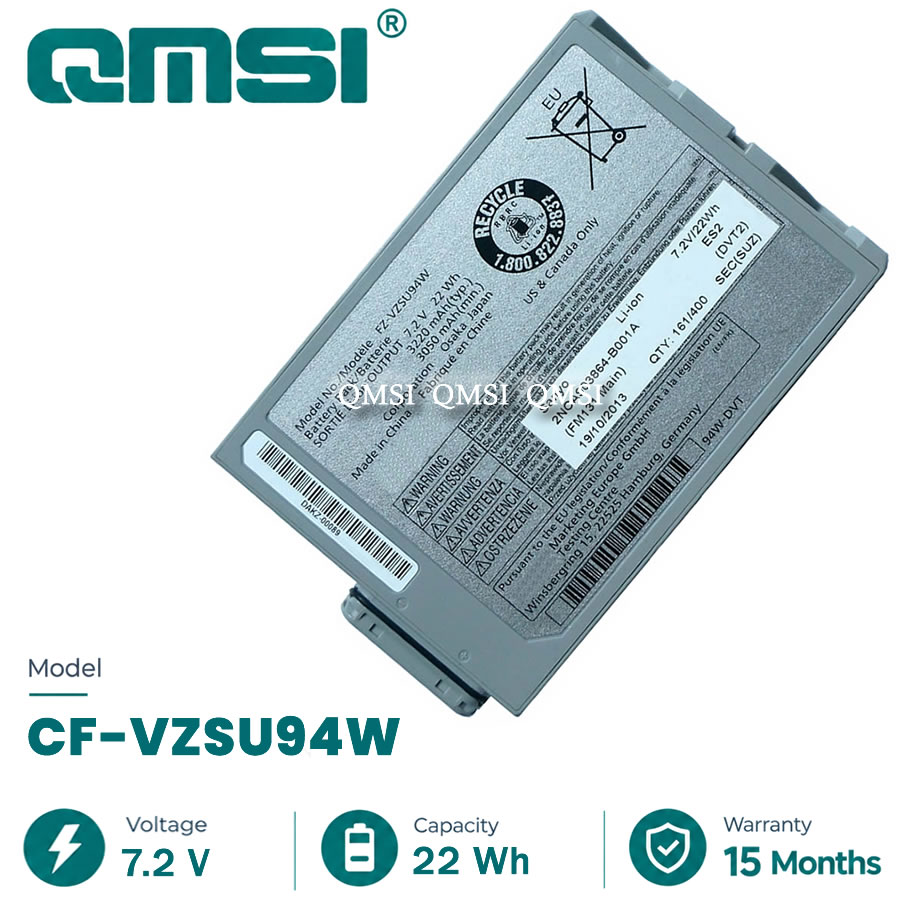 QMSI 7.2V 22/49Wh 3220/7100mAh Модель FZ-VZSU94W FZ-VZSU94JS FZ-VZSU94R FZ-VZSU95W FZ-VZSU95JS Аккумулятор для Panasonic Toughpad FZ-M1 FZ-B2 FZ-M1C Ноутбук серии