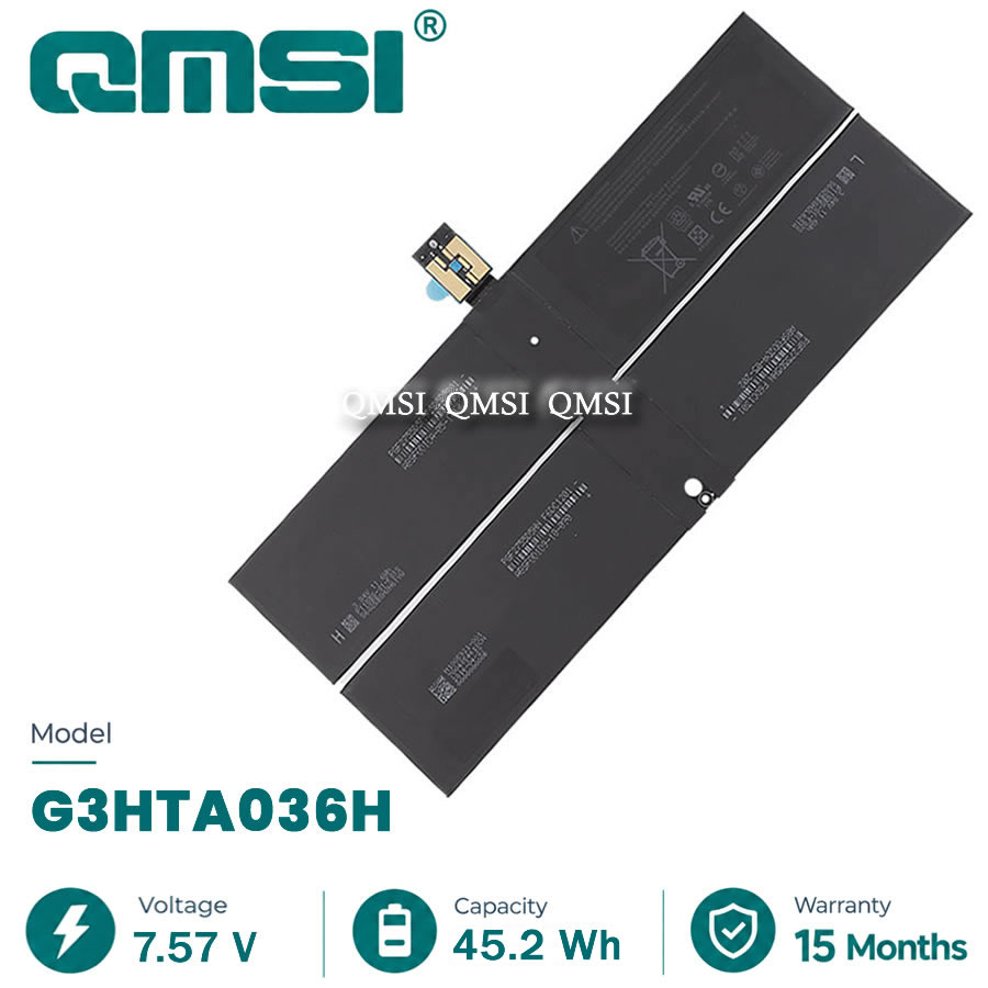 QMSI 7.57V 45.2wh 5970mAh Модель G3HTA036H DYNK01 Аккумулятор для Microsoft surface 1769 1782 таблетка