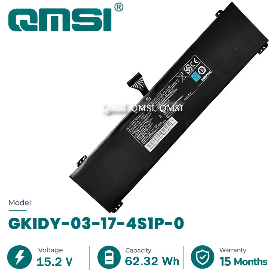 QMSI 15.2V 62.32Wh 4100mAh Модель GKIDY-03-17-4S1P-0 Аккумулятор для Mechrevo Umi Pro2/3 MR27 GM5 or Terrans Force QC7 Ноутбук серии