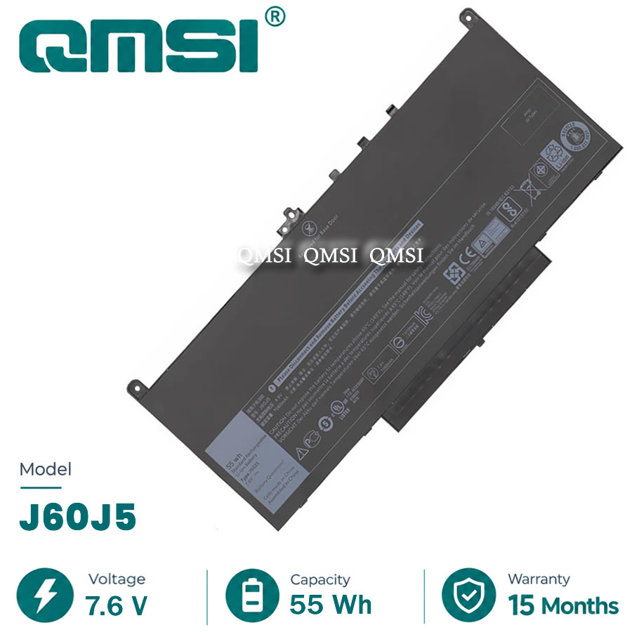 QMSI 7.6V 55Wh 7300mAh Модель J60J5 MC34Y 242WD R1V85 Аккумулятор для Dell Latitude E7270 E7470 Ноутбук серии
