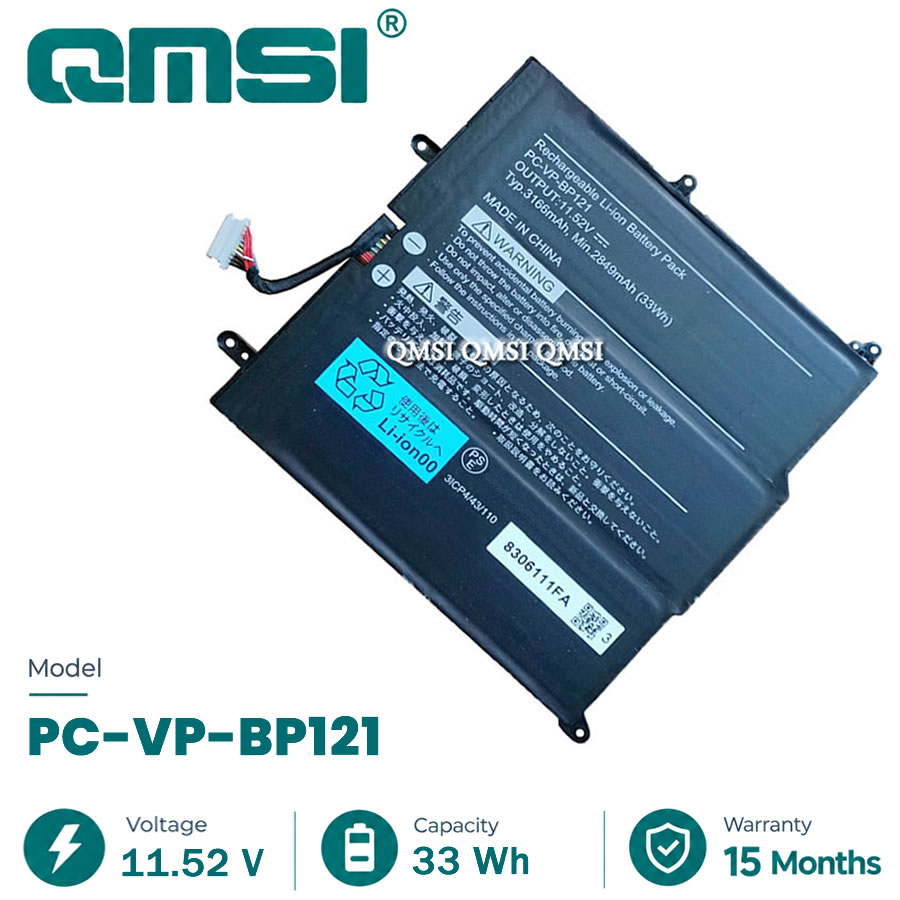 QMSI 11.52V 33Wh 2849mAh Модель PC-VP-BP121 BP121 Аккумулятор для NEC VersaPro VKY11T-4 VKY11T1V4 Планшет серии