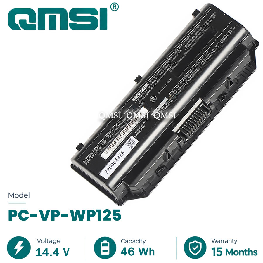 QMSI 14.4 V 46WH 3350mAh Модель PC-VP-WP125 OP-570-77004 WP125 Аккумулятор для NEC PC-LL750HS6R PC-LL750HS6B PC-LL750HS6G PC-LL750LS6R Ноутбук серии