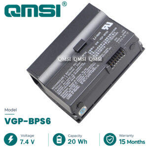 QMSI 7.4V 20WH 2600mAh Модель VGP-BPS6 BPS6 VGP-BPL6 Аккумулятор для Sony Vaio VGN-UX1 VGN-UX50 VGN-UX71 VGN-UX90 VGN-UX180P/UX380 Ноутбук