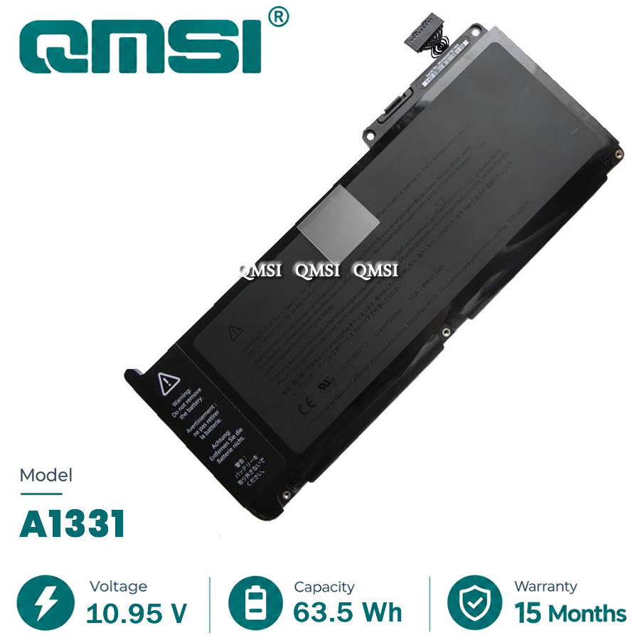 QMSI 10.95V 63.5Wh A1331 A1342 Модель Аккумулятор для Apple MacBook Pro 15 "MC234LL / MC233LL / one MC375LL / A Ноутбук