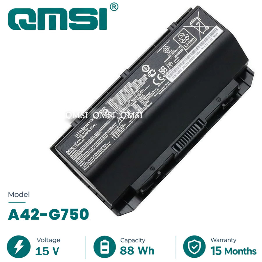 QMSI 15V 88wh 5900mAh Модель A42-G750 Аккумулятор для Asus G750J G750JW G750JM G750JH G750JZ G750JX/JZ/JS Ноутбук