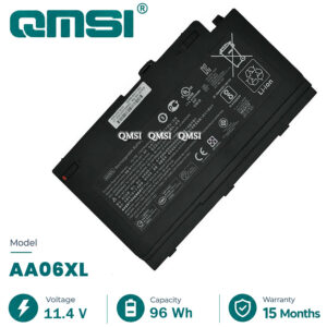 QMSI 11.4V 96Wh 7860mAh Модель AA06XL HSTNN-DB7L AA06096XL Аккумулятор для HP ZBook 17 G4 G4-1JA88AW/1RQ78EA /Y3J82AV Ноутбук