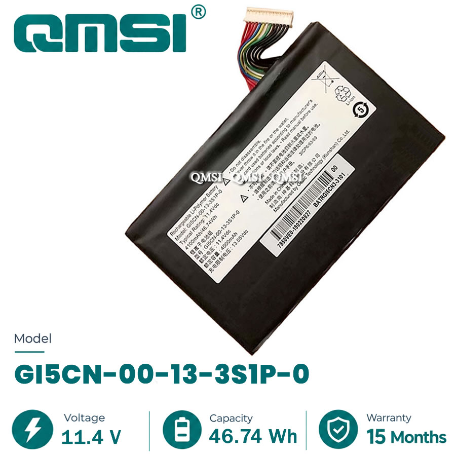 QMSI 11.4V 46.74Wh 4100mAh Модель GI5CN-00-13-3S1P-0 Аккумулятор для Getac Z7M-KP5GC/7GC or MACHENIKE T90-Ti3C FX500 Ноутбук