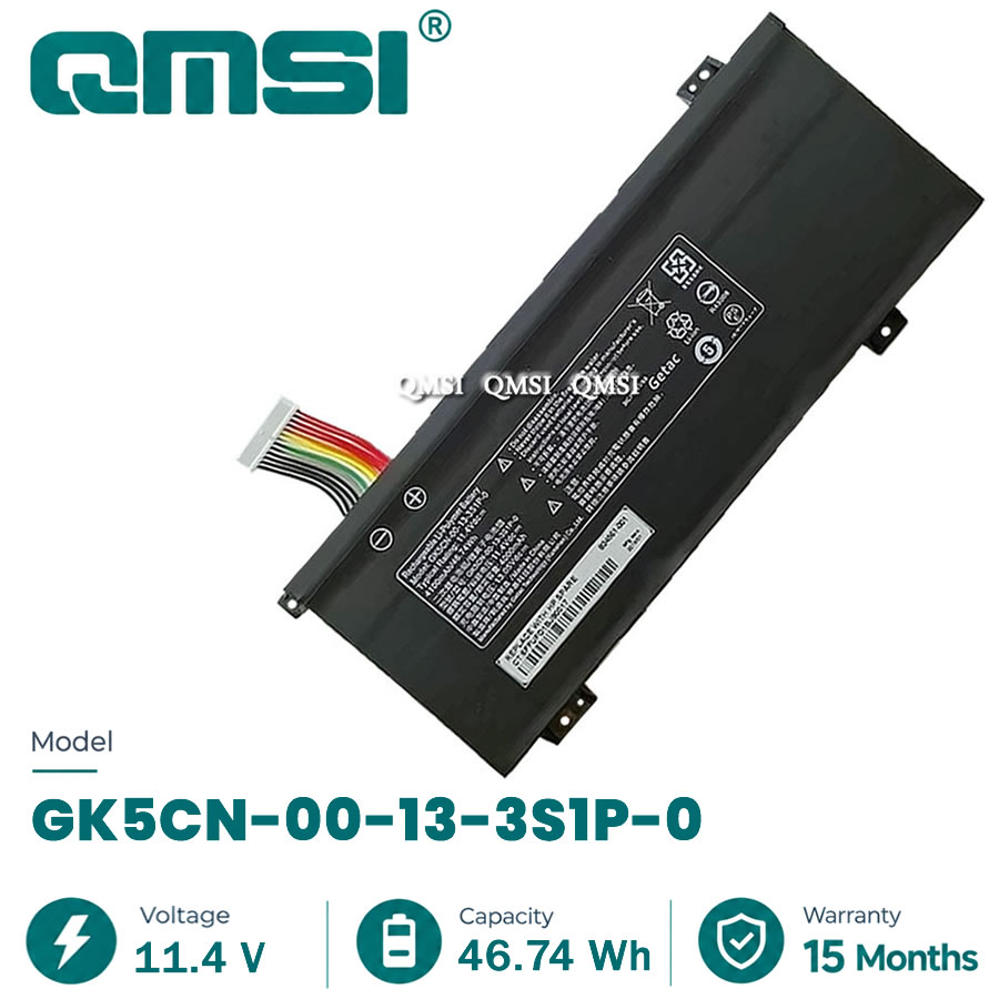 QMSI 11.4V 46.74Wh Модель GK5CN-00-13-3S1P-0 Аккумулятор для MACHENIKE T90/MECHREVO X8Ti/TONGFANG GK5CN5Z/AFTERSHOCK APEX-15 Ноутбук