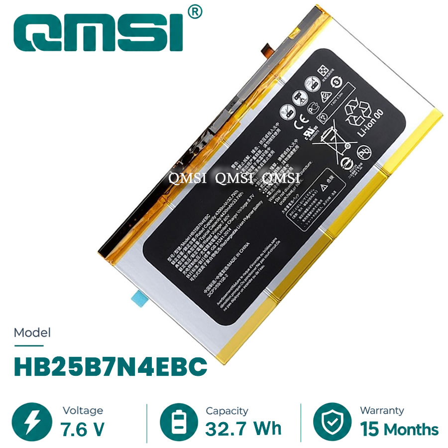 QMSI 7.6V 32.7WH 4300MAH Модель HB25B7N4EBC Аккумулятор для HUAWEI MATEBOOK E HZ-W09/W19/W29 Ноутбук «два в одном»