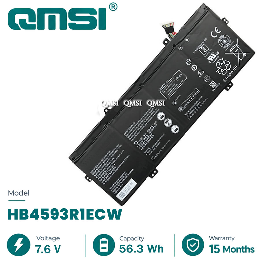 QMSI 7.6V 56.3Wh 7410mAh Модель HB4593R1ECW Аккумулятор для HUAWEI MagicBook X Pro i5 8250U,i7 8550U,R5 2500U Ноутбук