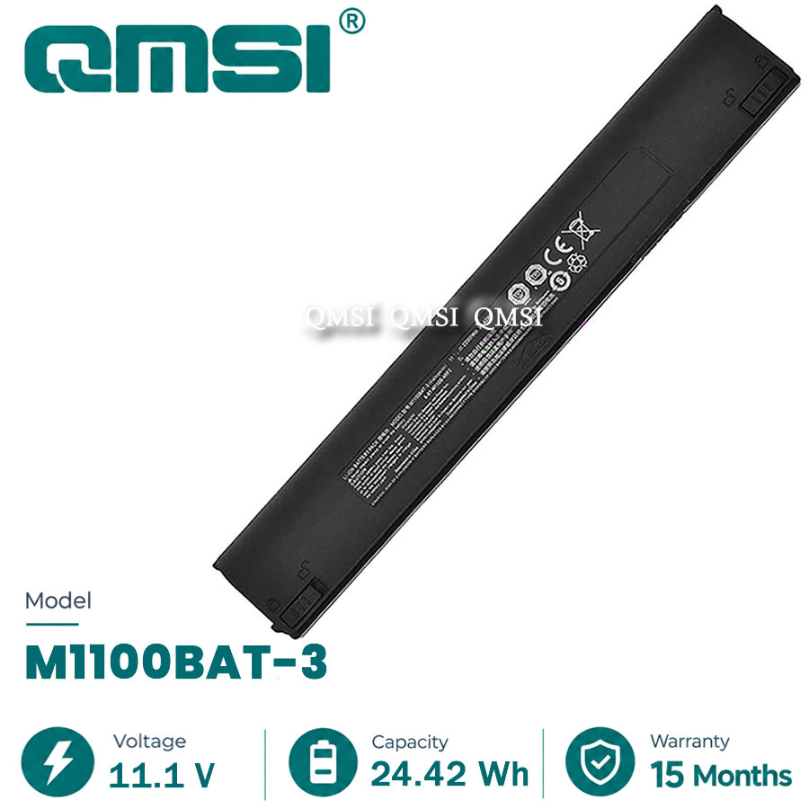 QMSI 11.1V 24.42/48.84Wh 2200/4400mAh Модель M1100BAT-3 M1100BAT-6 Аккумулятор для Clevo M1100 M1110/Q M1111/5 M1100BAT CHL ME NETBOOK L08 Ноутбук