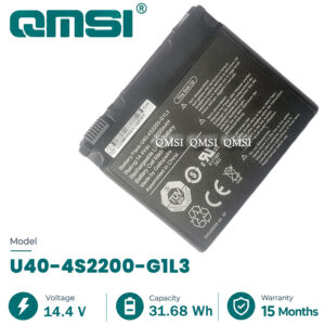 QMSI 14.4V 31.68 Wh 2200mAh Модель U40-4S2200-G1L3/E1M1 U40-3S4000-G1B1 Аккумулятор для HASEE Q213 Q220 Q450 Q540 или UNIWILL U40/50 или Advent 5611 6651 9415 Ноутбуки серии